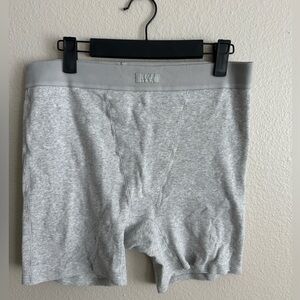 Skims Ribbed Gray Boxer Shorts